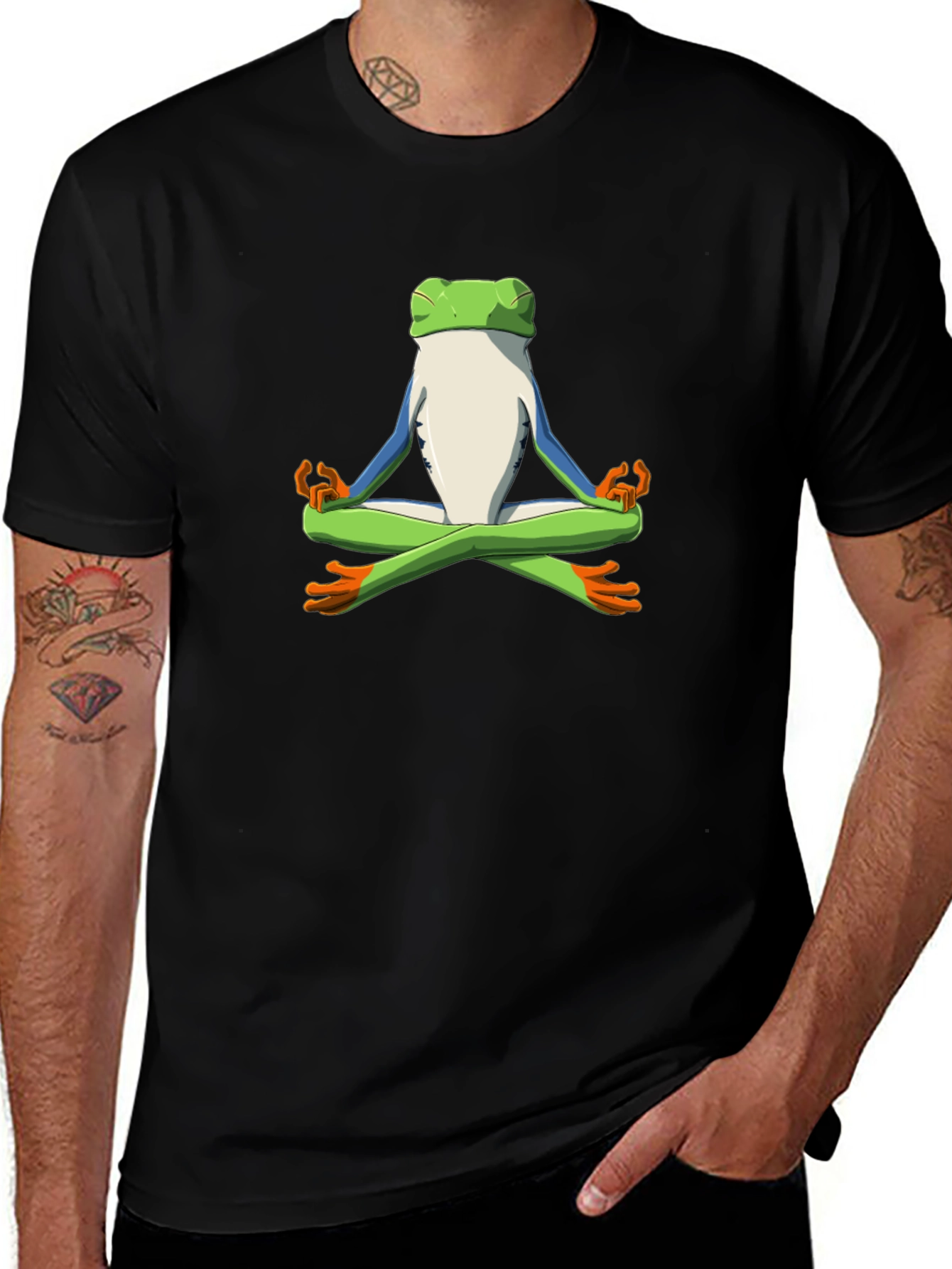 Zen Frog T-Shirt - Meditating amphibian