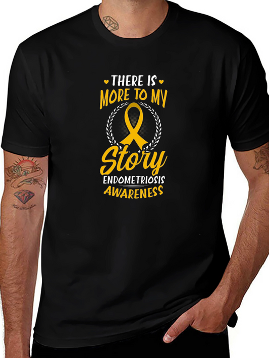 Endometriosis Awareness T-Shirt Ribbon Black