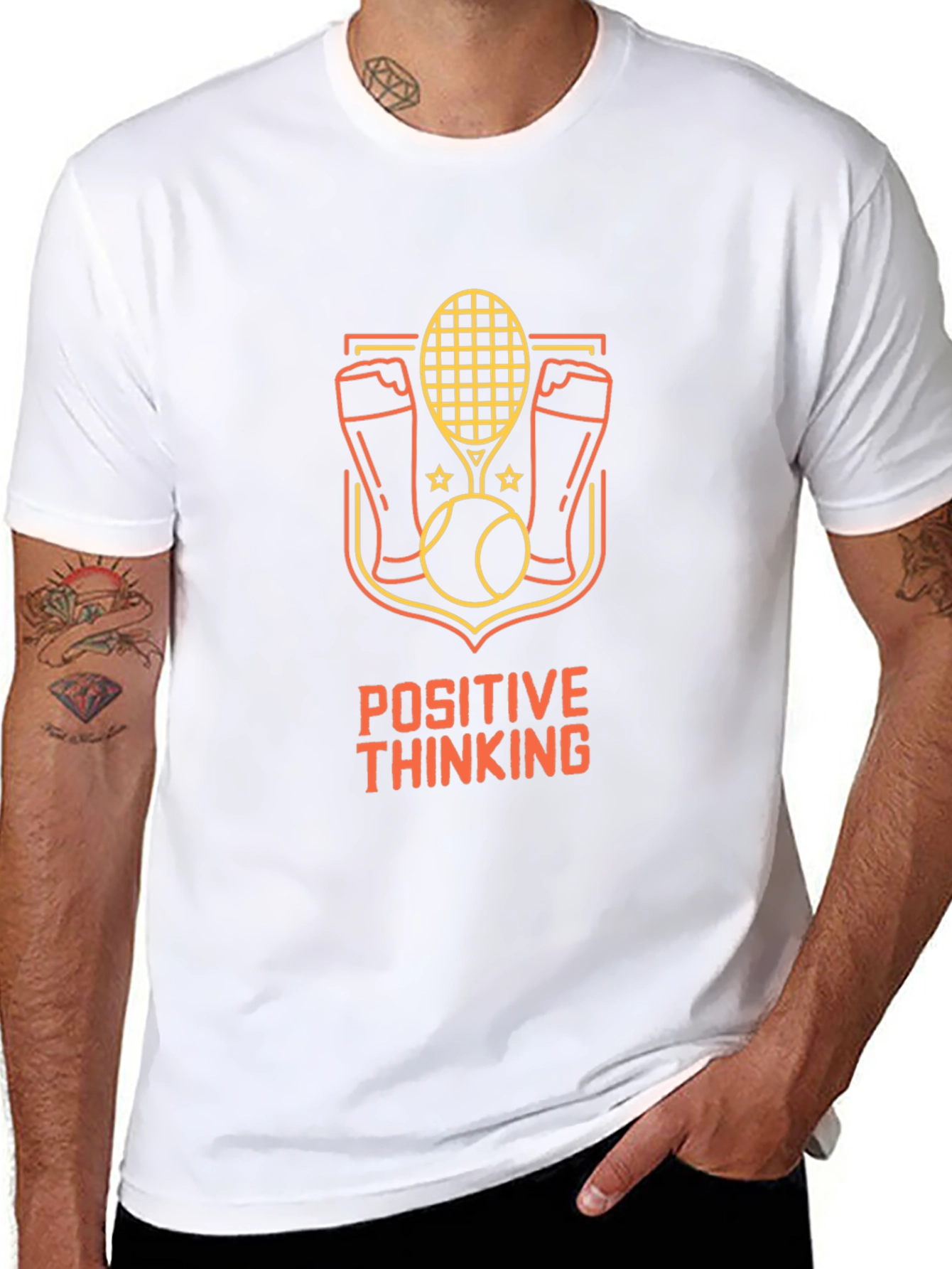 Positive Thinking Tennis & Beer T-Shirt