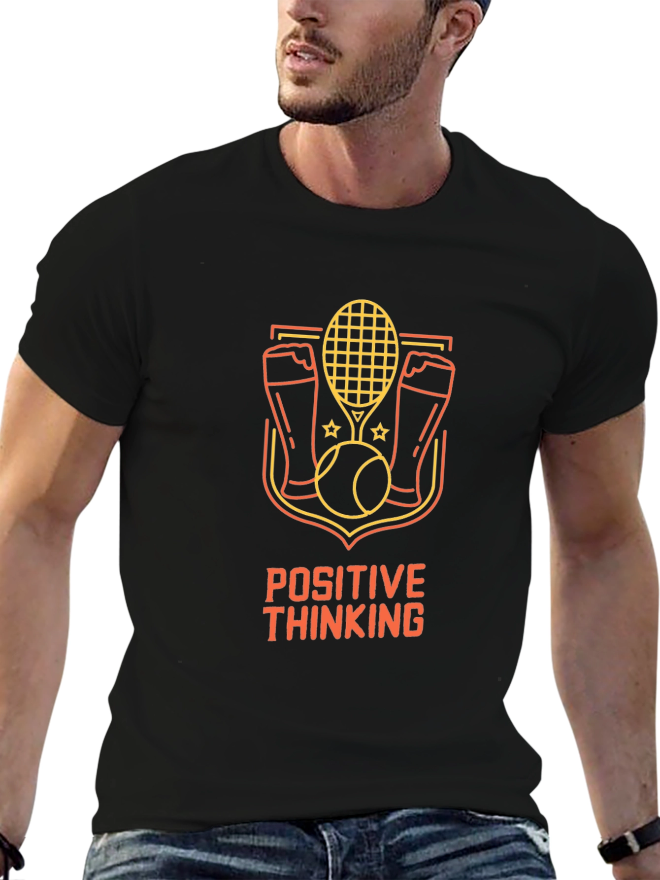Positive Thinking Tennis & Beer T-Shirt
