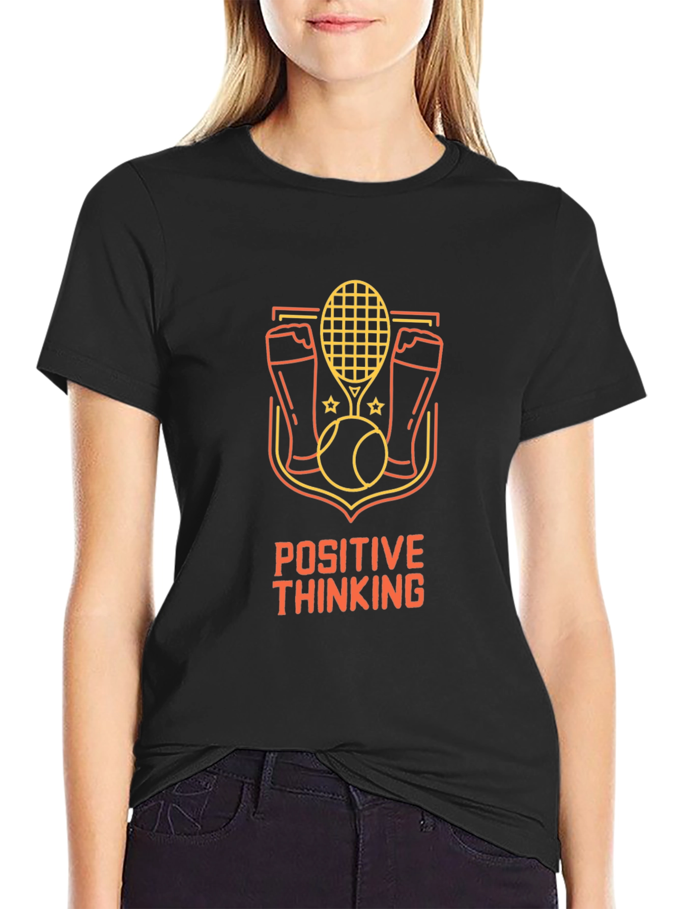 Positive Thinking Tennis & Beer T-Shirt