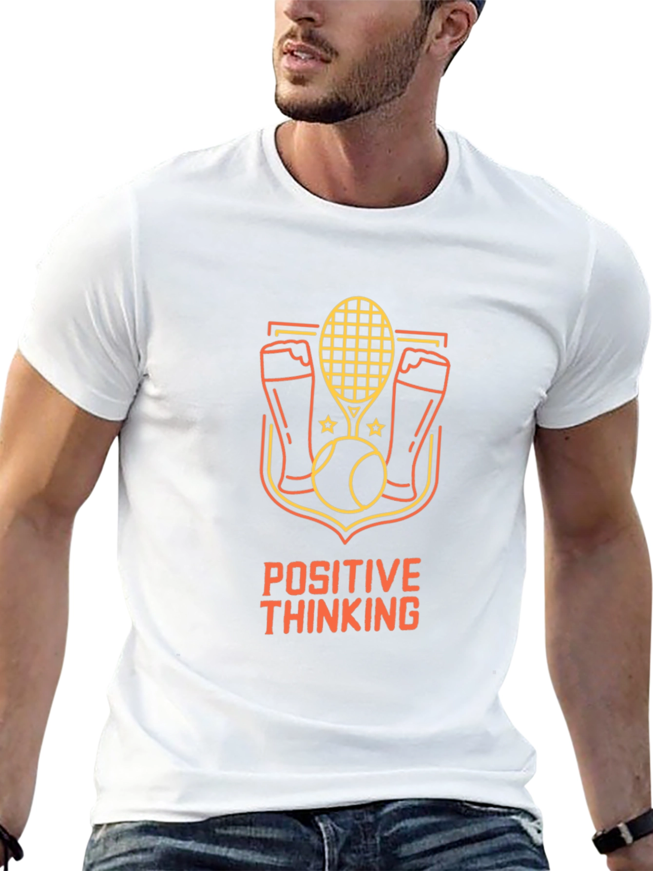 Positive Thinking Tennis & Beer T-Shirt