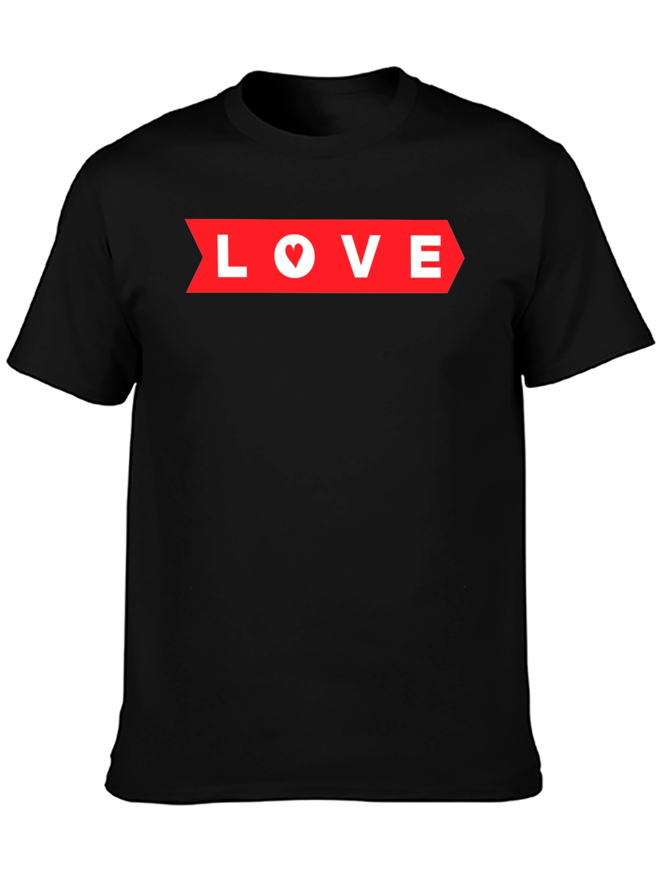 Love Arrow Graphic Tee - Black Heart Detail
