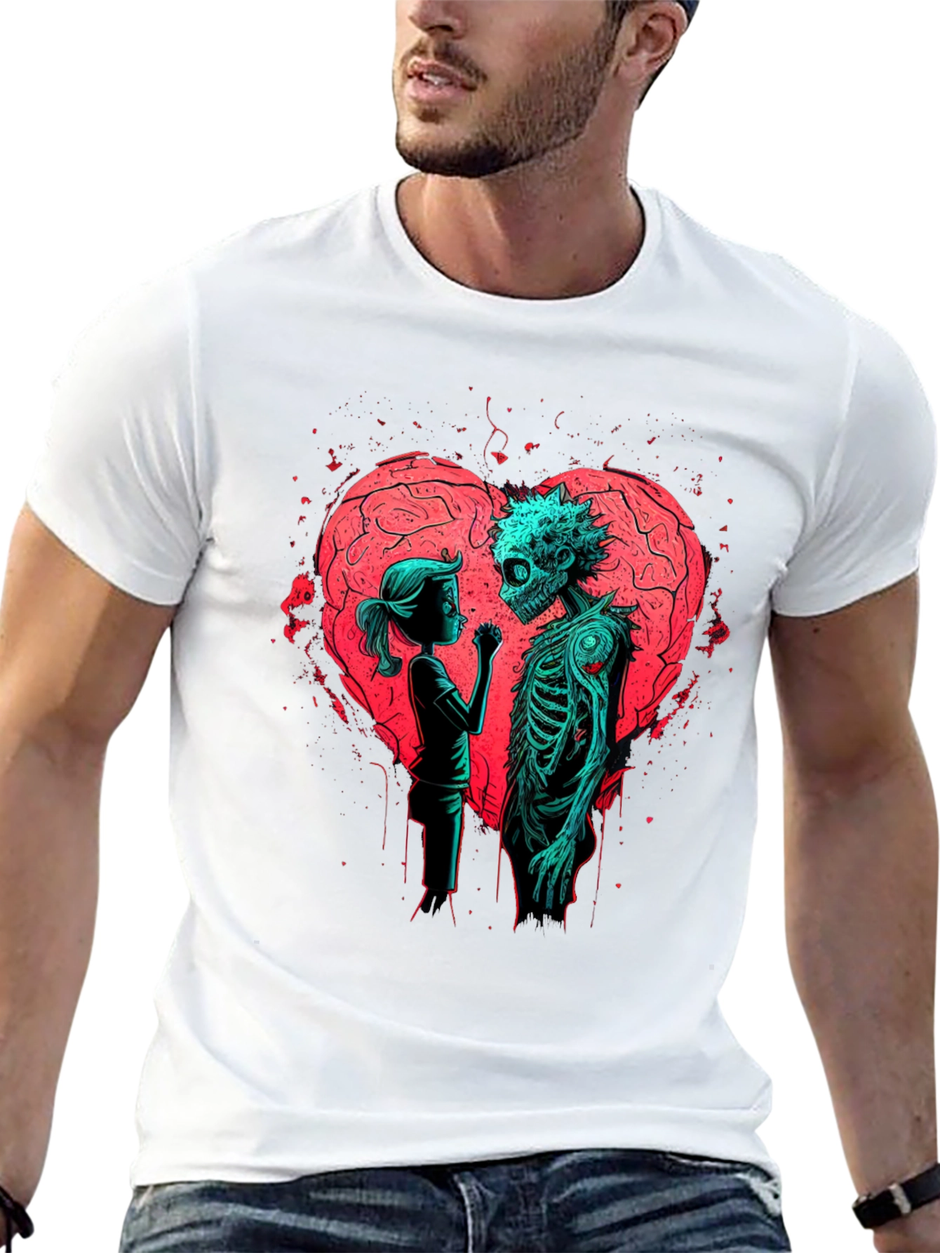 Zombie Love Graphic T-Shirt - Halloween Spooky Season