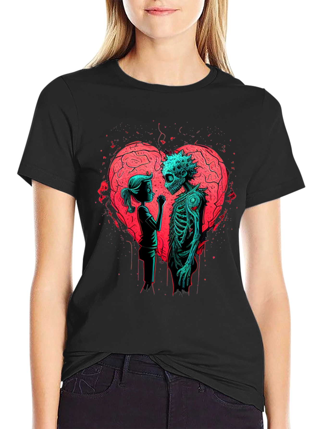 Zombie Love Graphic T-Shirt - Halloween Spooky Season