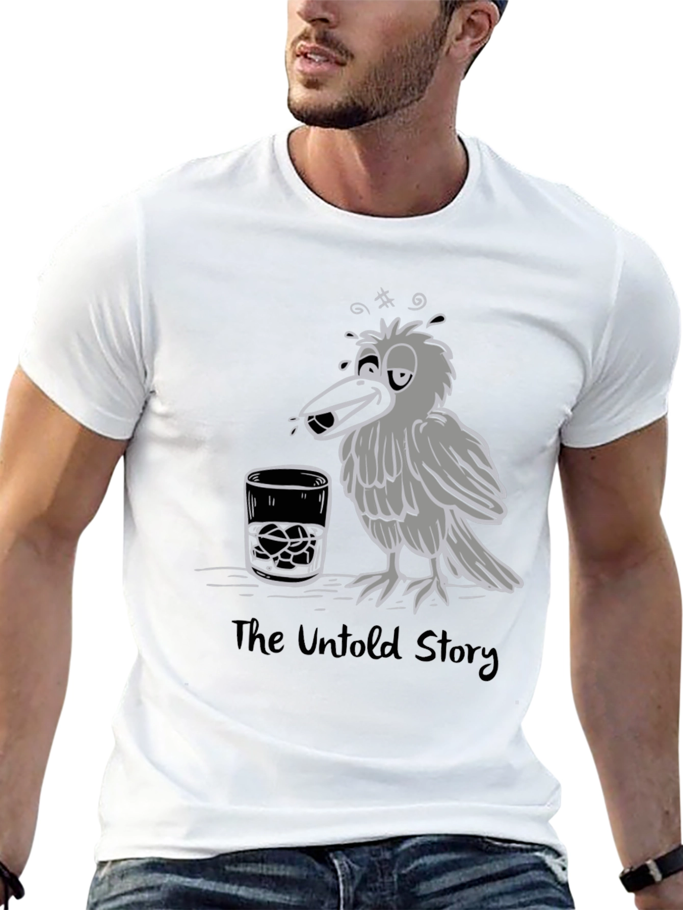 Drunk Crow Graphic T-Shirt - The Untold Story