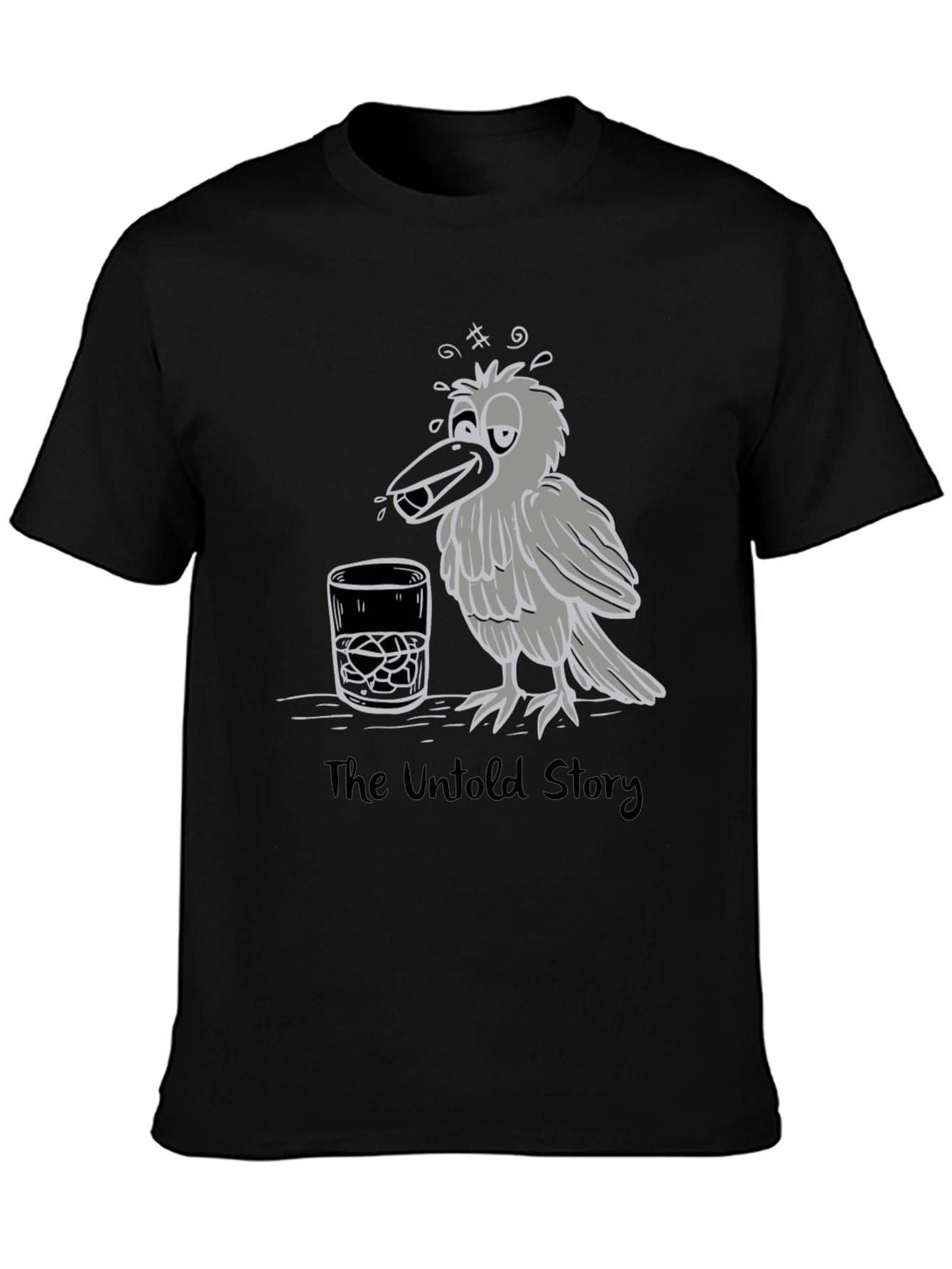 Drunk Crow Graphic T-Shirt - The Untold Story