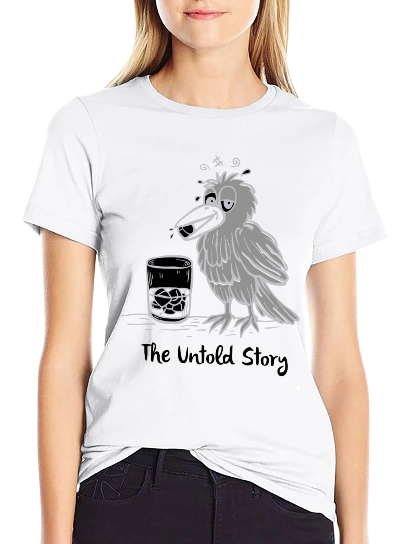 Drunk Crow Graphic T-Shirt - The Untold Story