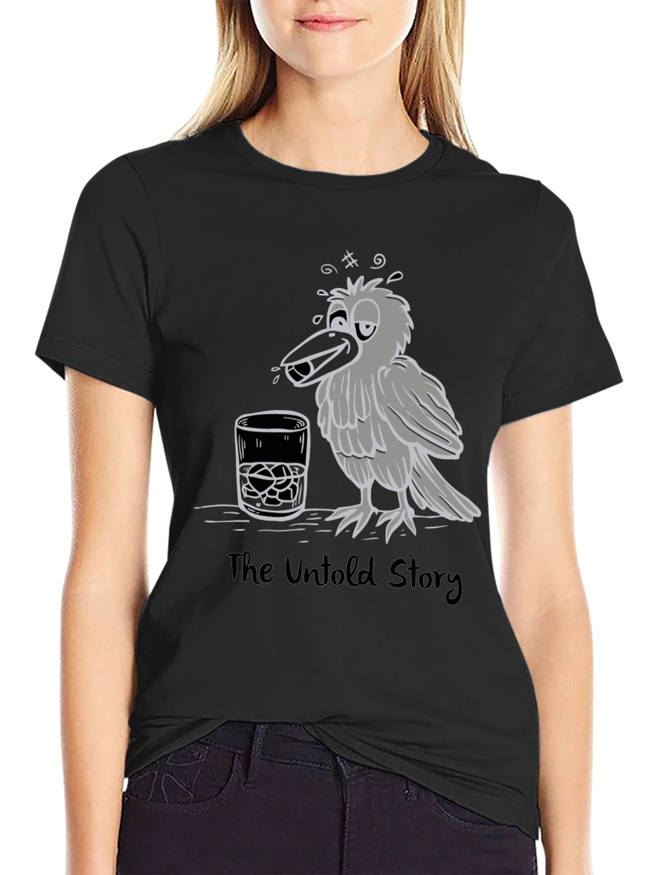 Drunk Crow Graphic T-Shirt - The Untold Story