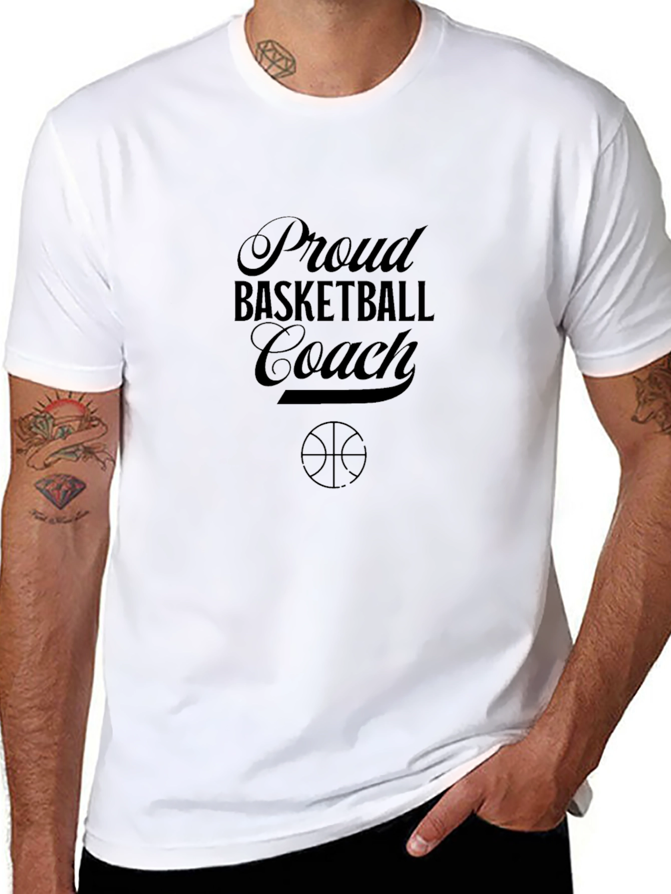 Proud Basketball Coach Black T-Shirt