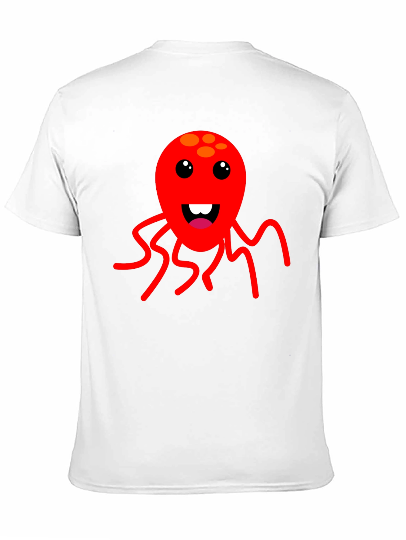 Cartoon Octopus Graphic Tee - Fun Black T-Shirt