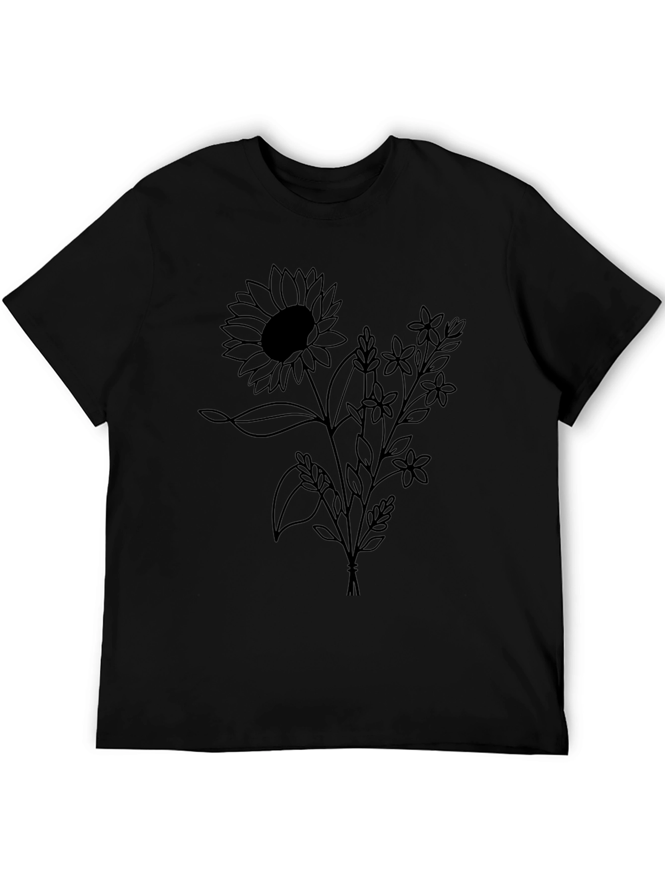 Black Floral Bouquet Graphic Tee