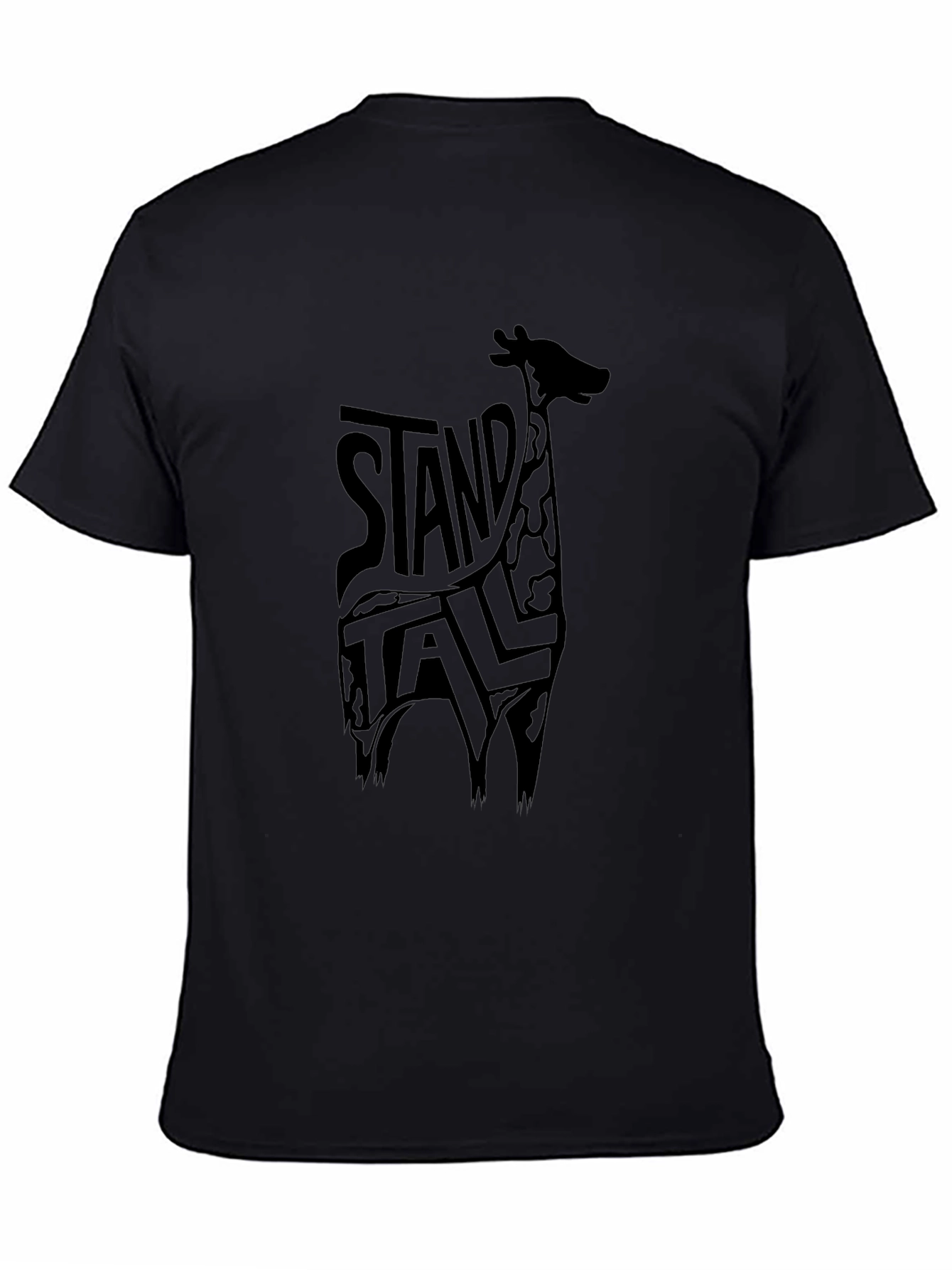 Stand Tall Giraffe Graphic Tee - Black
