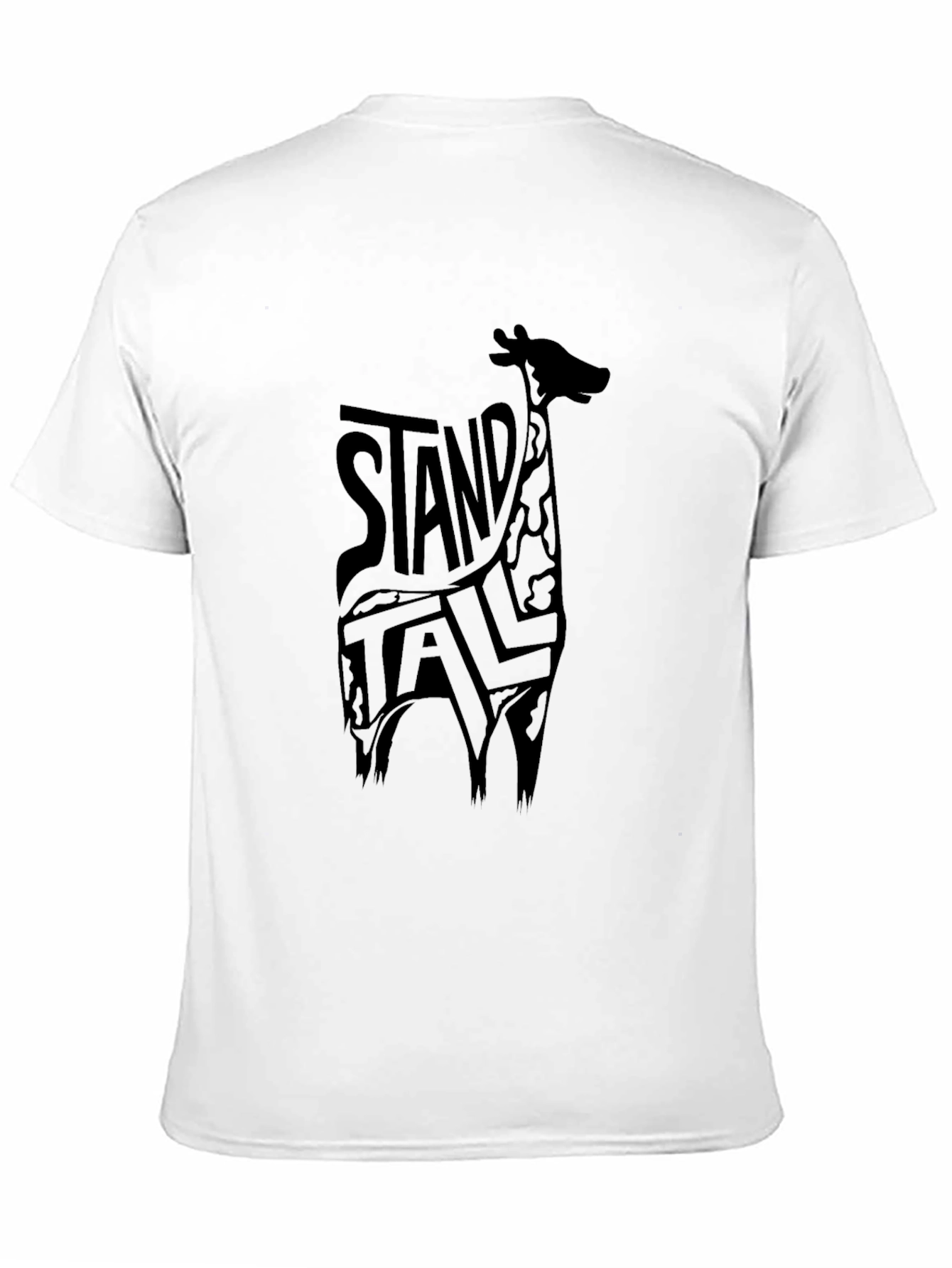 Stand Tall Giraffe Graphic Tee - Black
