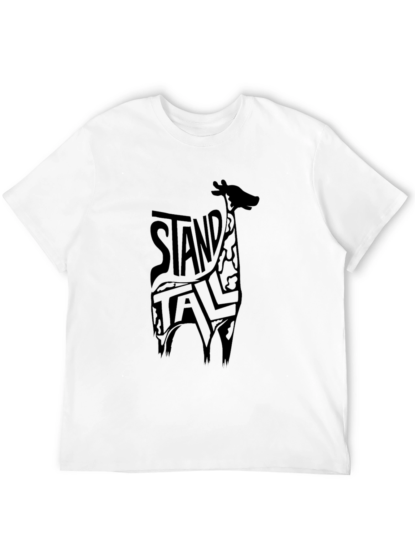 Stand Tall Giraffe Graphic Tee - Black
