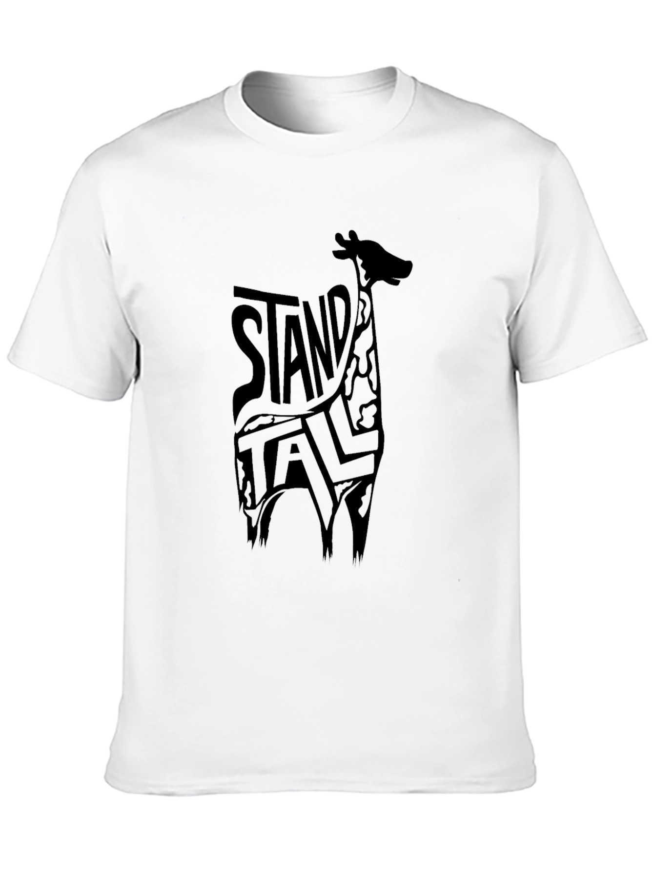 Stand Tall Giraffe Graphic Tee - Black