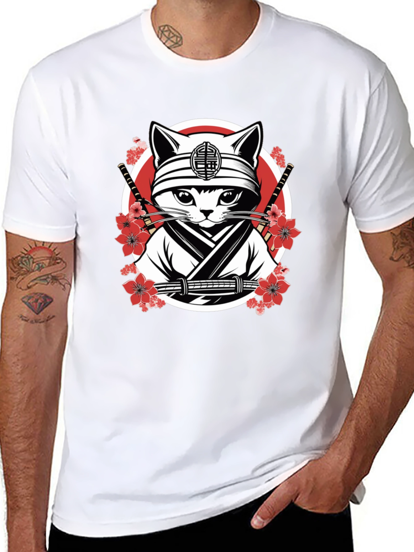 Ninja Cat T-Shirt - Graphic Tee