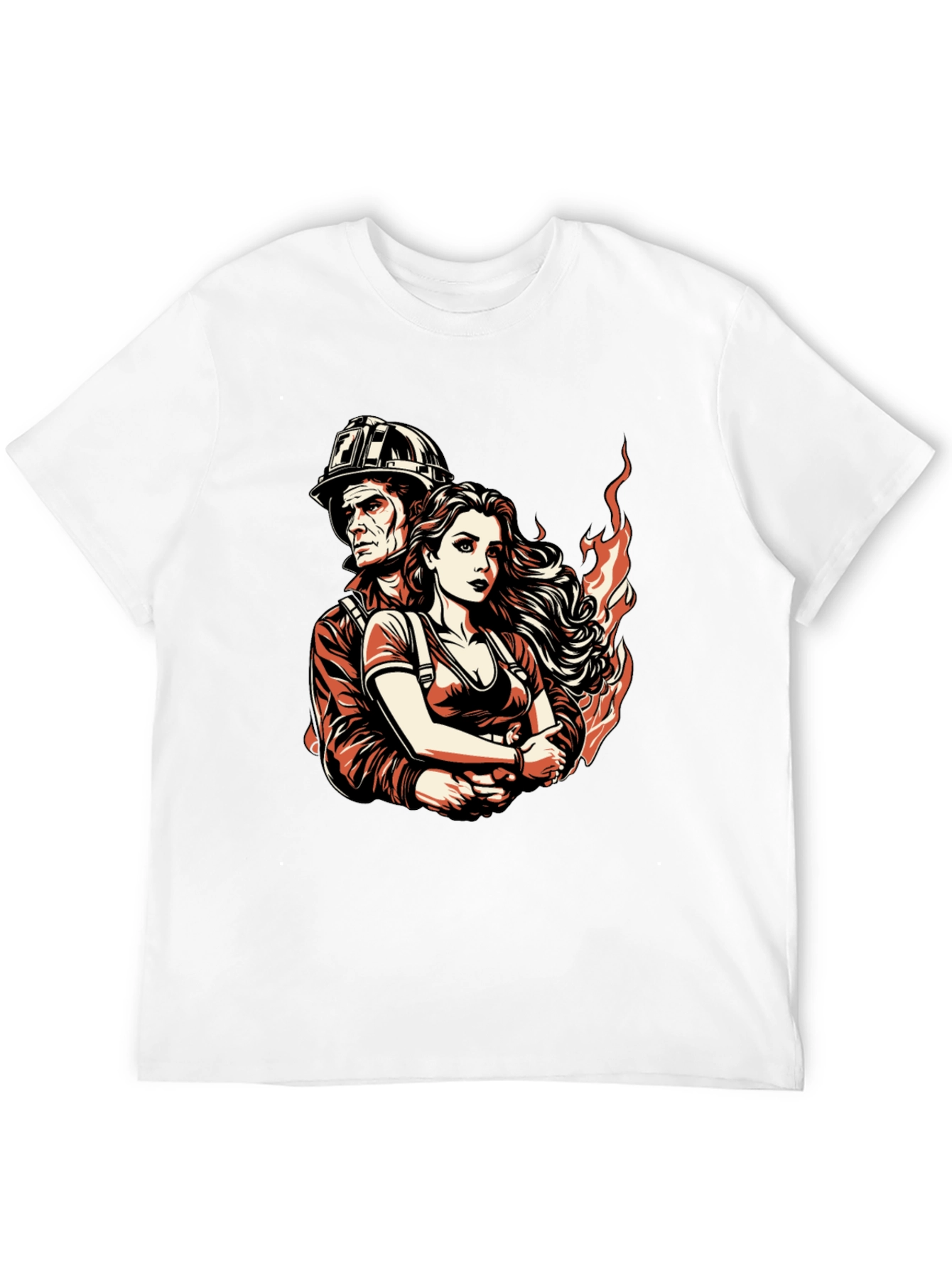 Firefighter Couple Graphic Tee