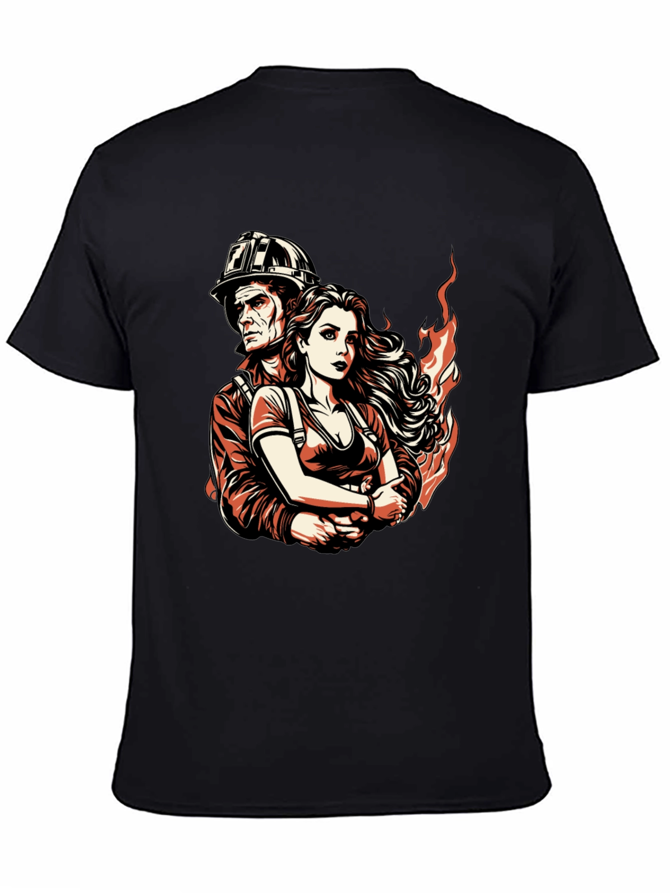 Firefighter Couple Graphic Tee