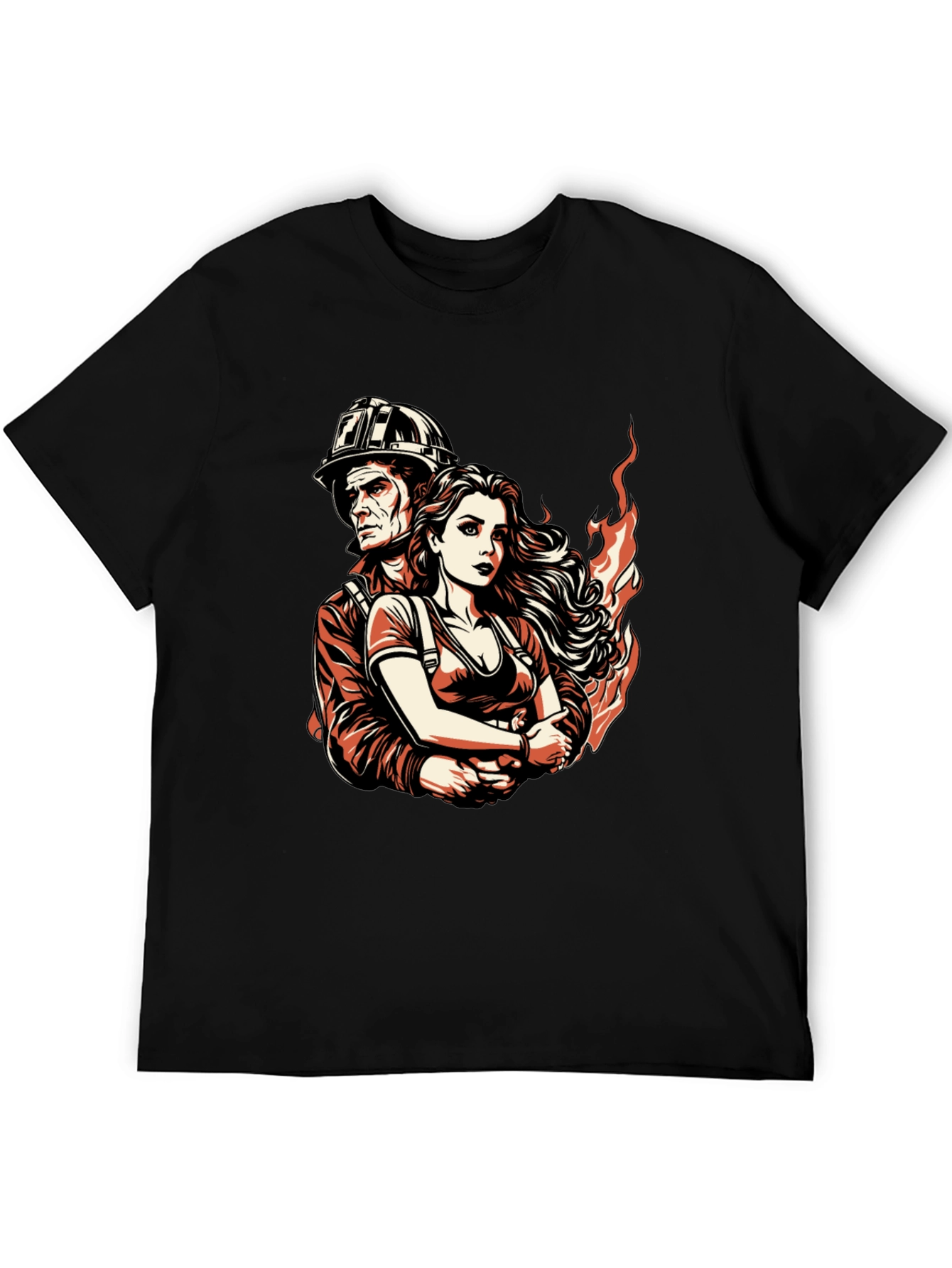 Firefighter Couple Graphic Tee