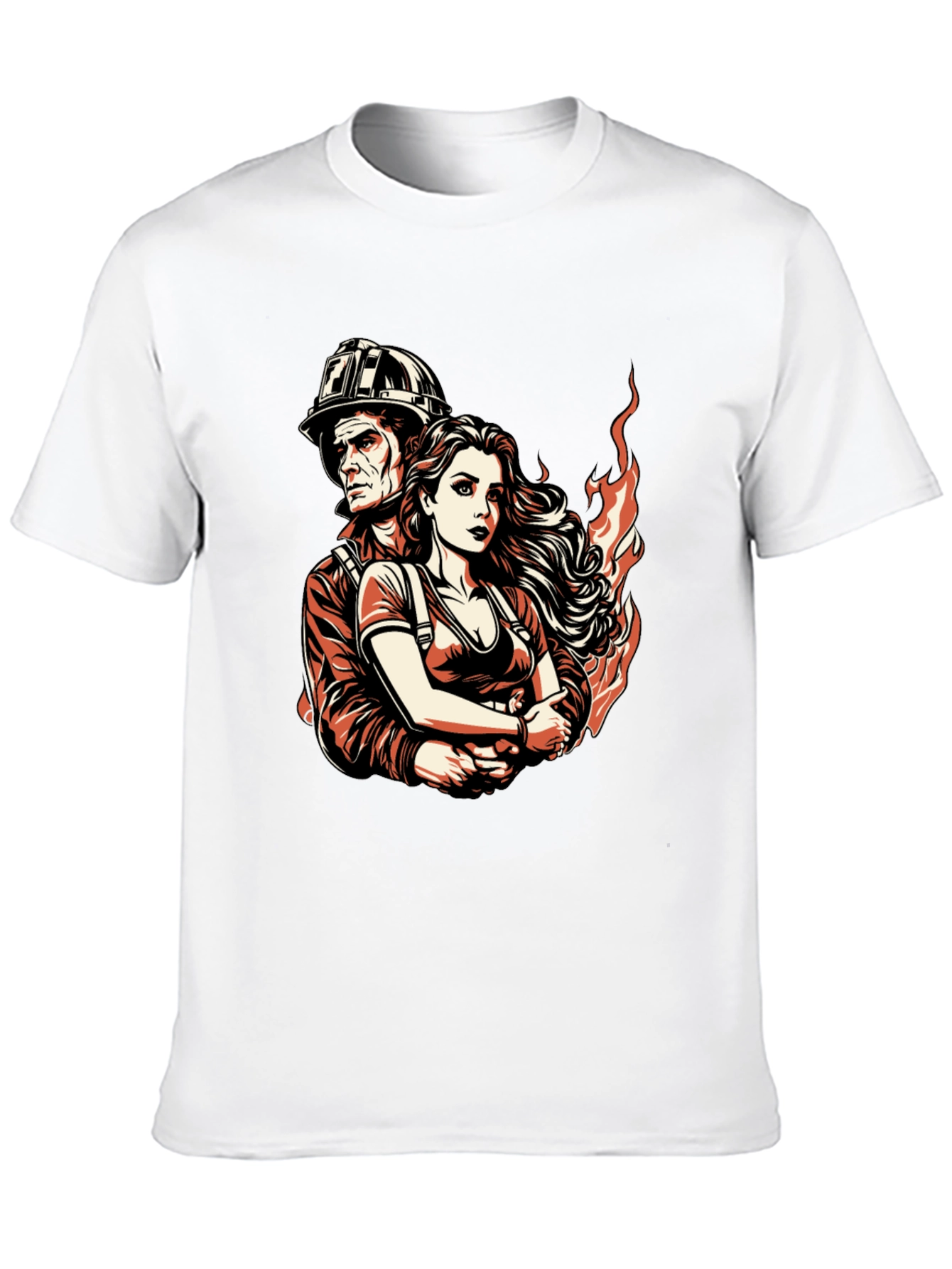 Firefighter Couple Graphic Tee