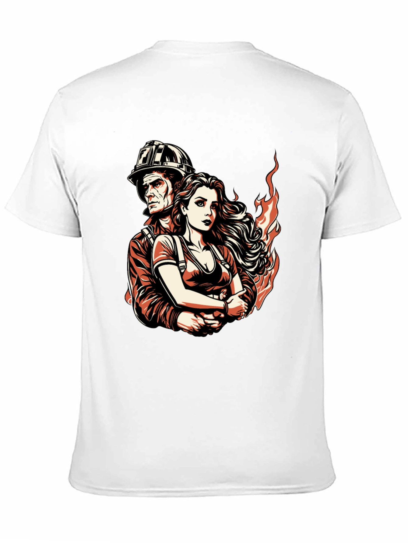 Firefighter Couple Graphic Tee
