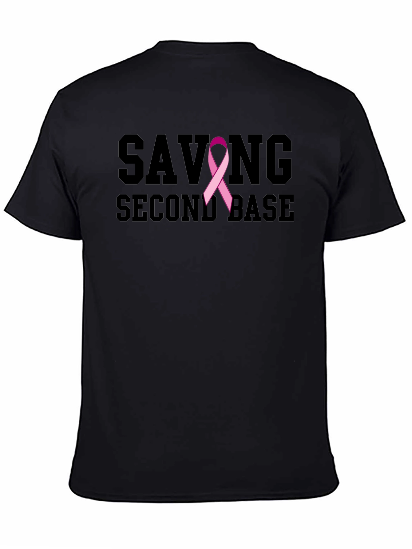 Saving Second Base T-Shirt - Breast Cancer Awareness