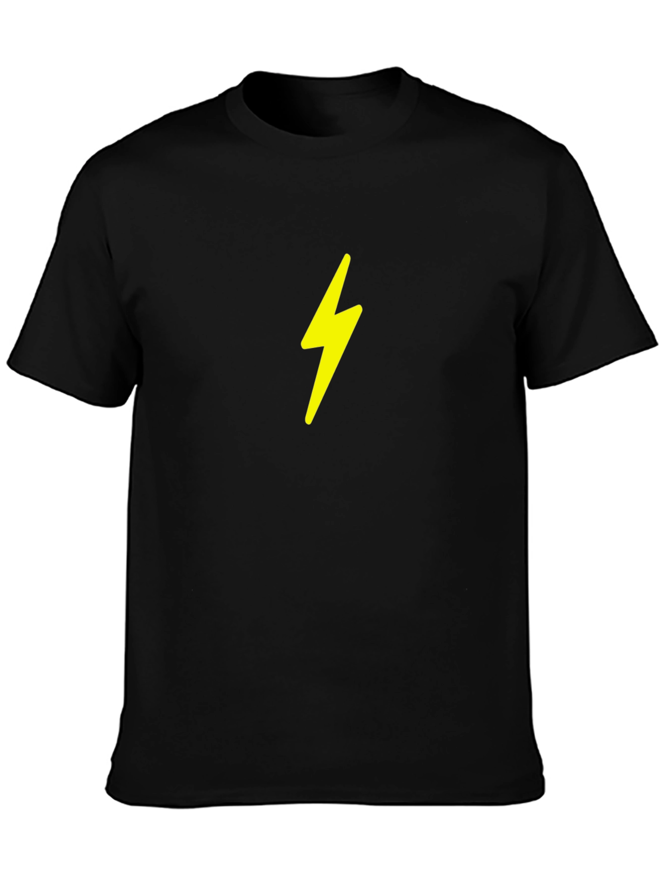Black Tee with Lightning Bolt Graphic