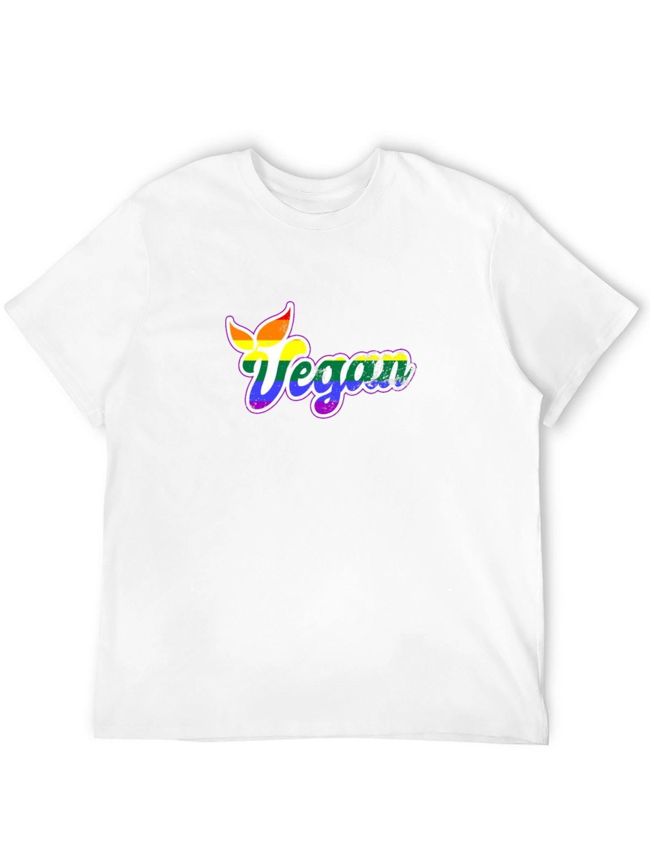 Rainbow Vegan T-Shirt - Black