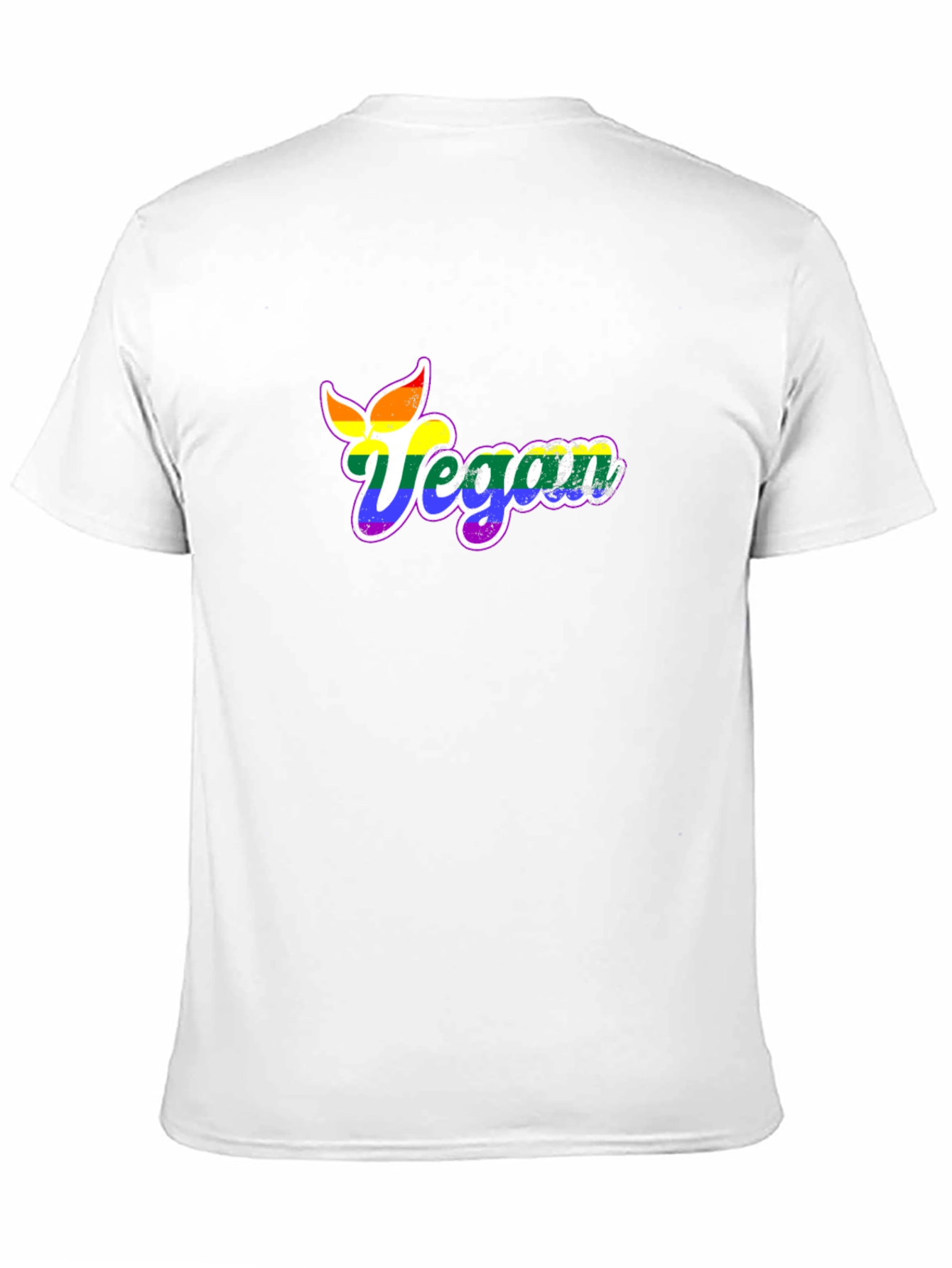 Rainbow Vegan T-Shirt - Black