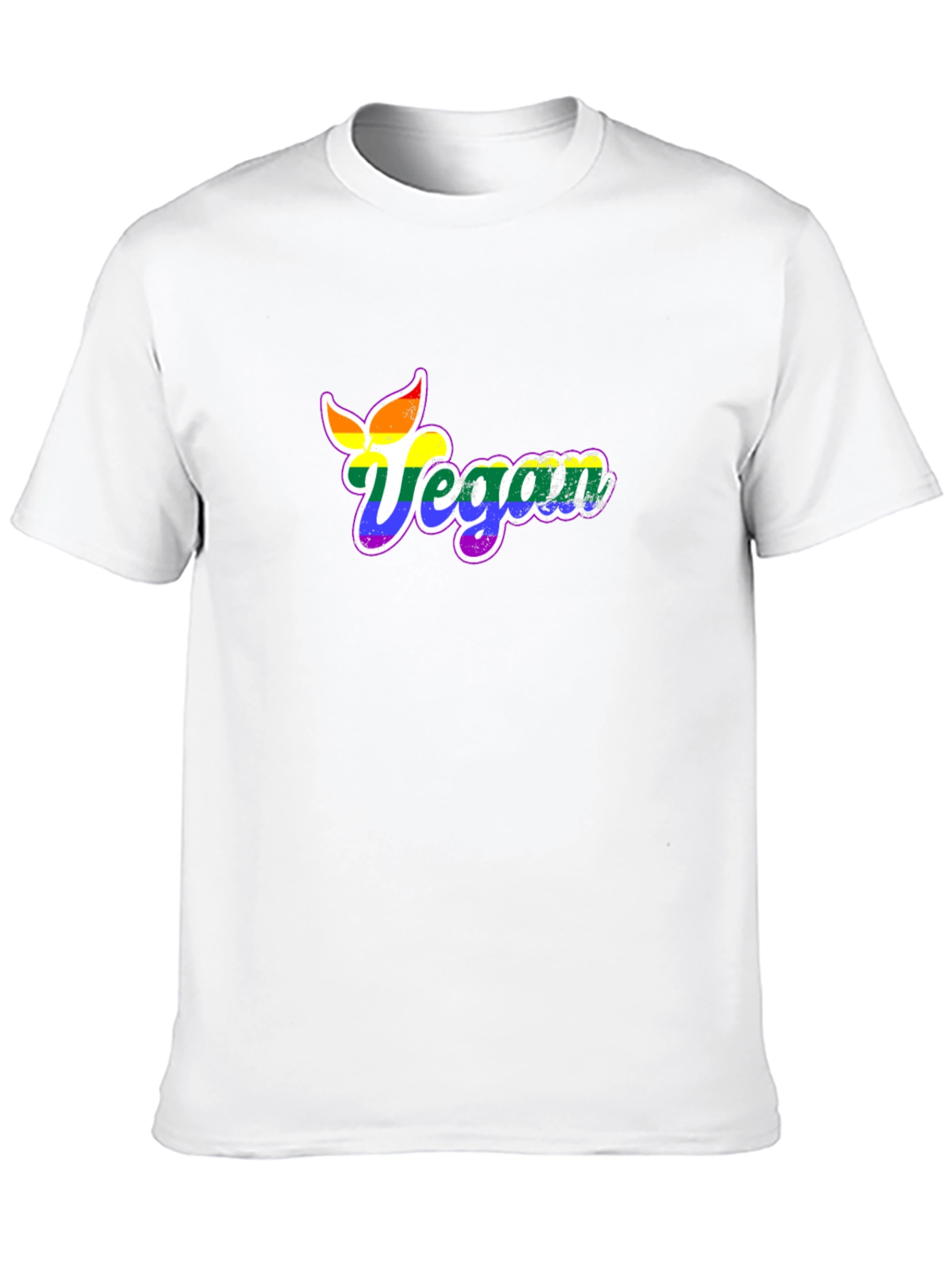 Rainbow Vegan T-Shirt - Black