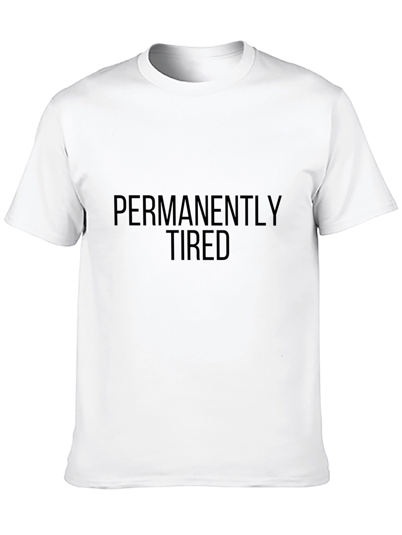 Permanently Tired Graphic T-Shirt - Black Crew Neck