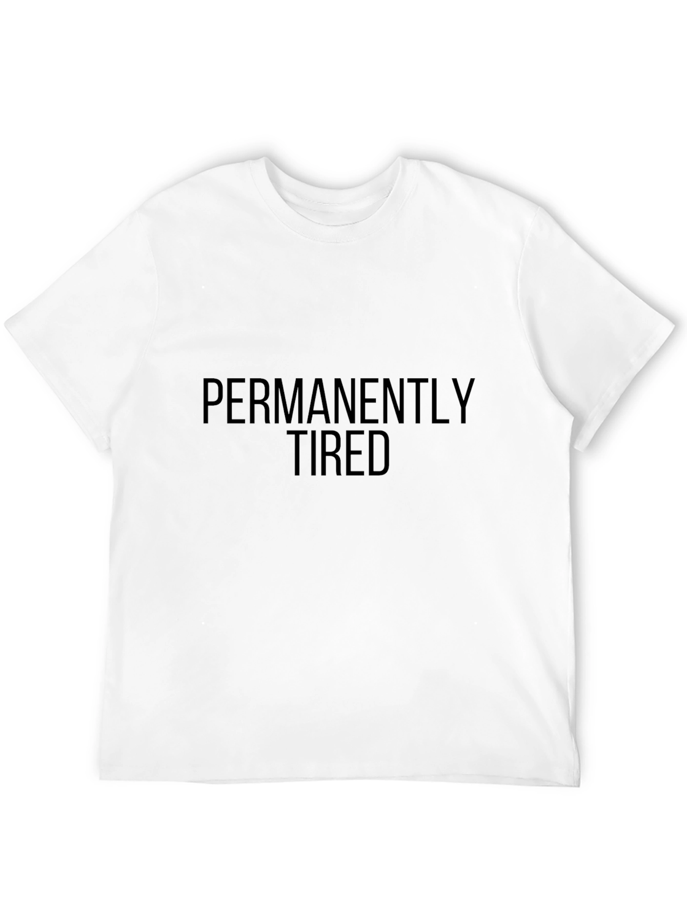 Permanently Tired Graphic T-Shirt - Black Crew Neck