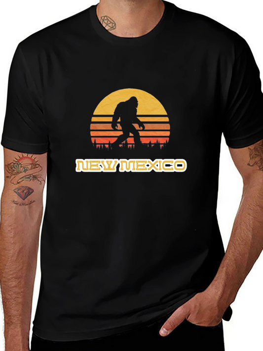 New Mexico Bigfoot Sunset T-Shirt - Black