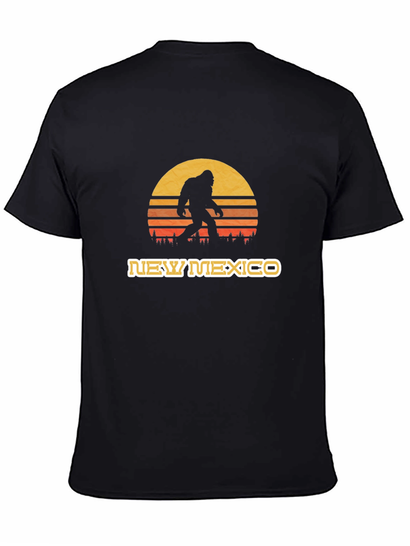 New Mexico Bigfoot Sunset T-Shirt - Black