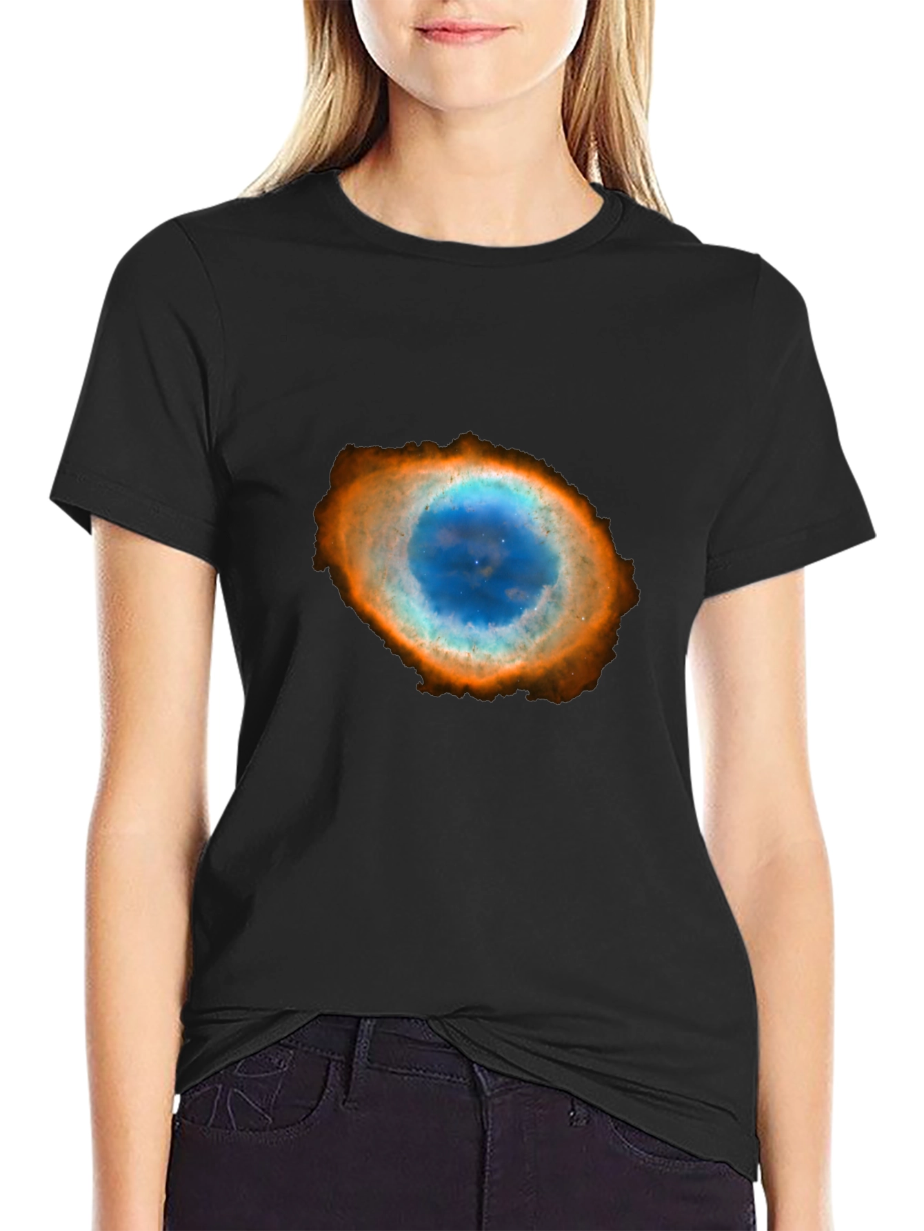 Nebula Graphic Print Black T-Shirt