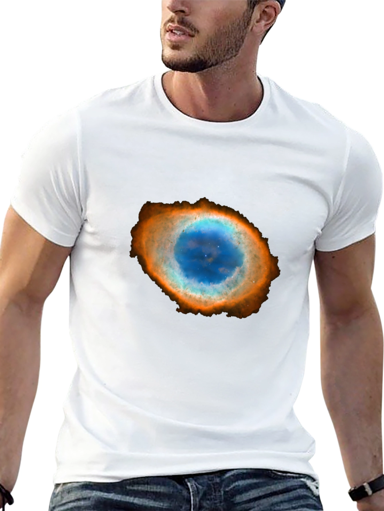 Nebula Graphic Print Black T-Shirt