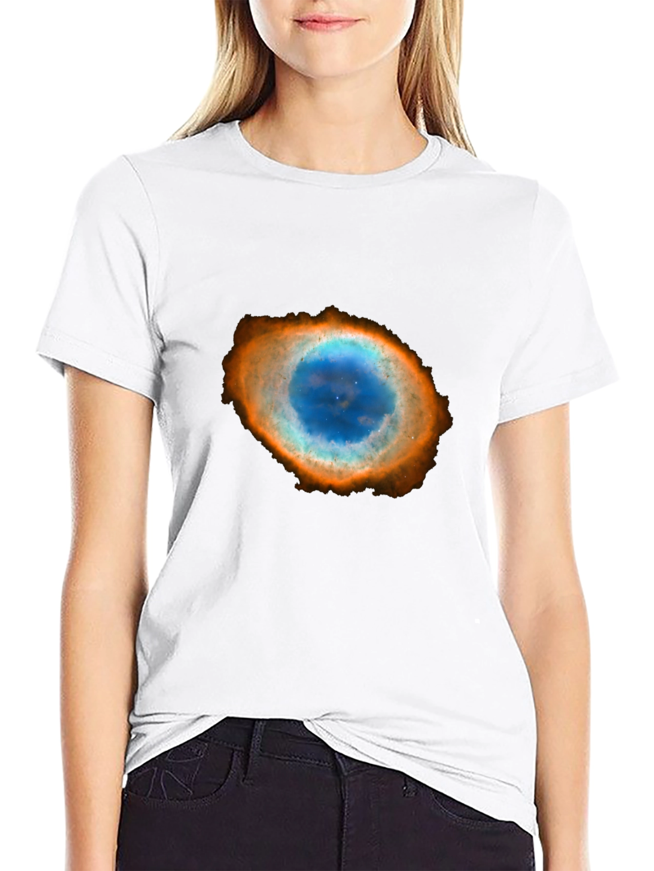 Nebula Graphic Print Black T-Shirt