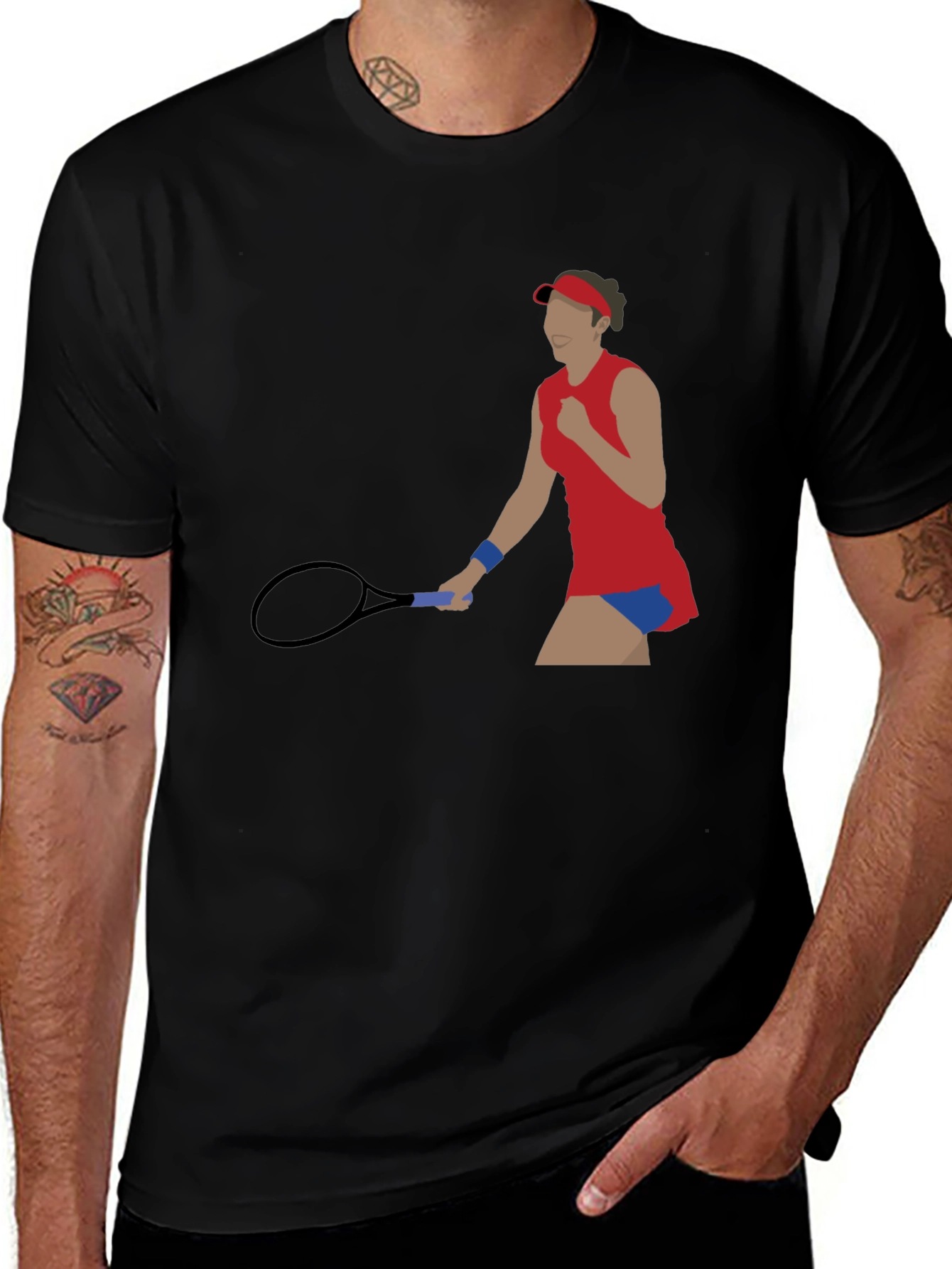 Tennis Player Graphic T-Shirt