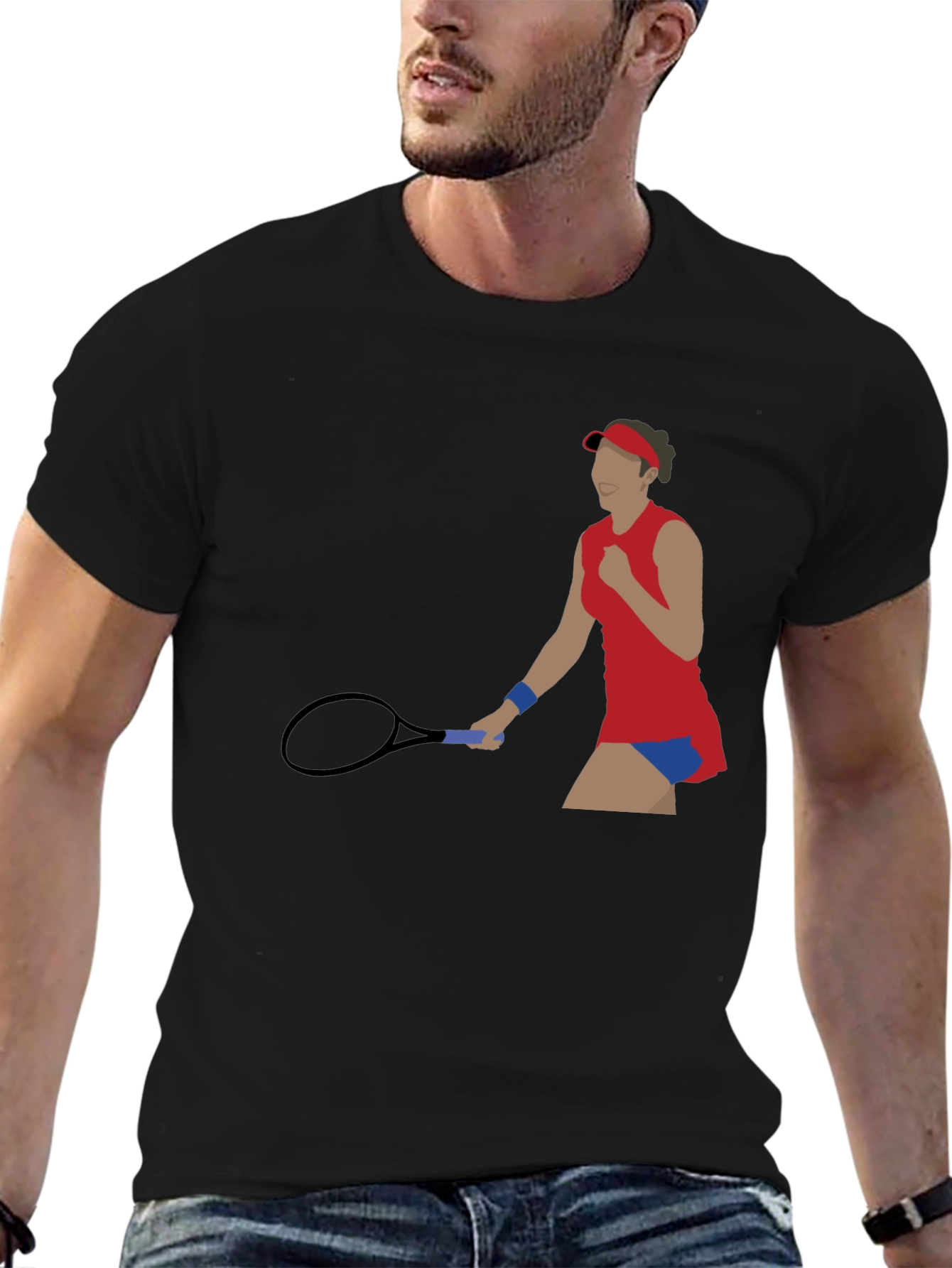 Tennis Player Graphic T-Shirt
