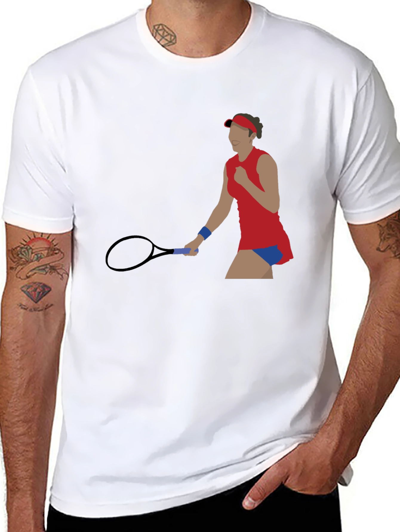 Tennis Player Graphic T-Shirt