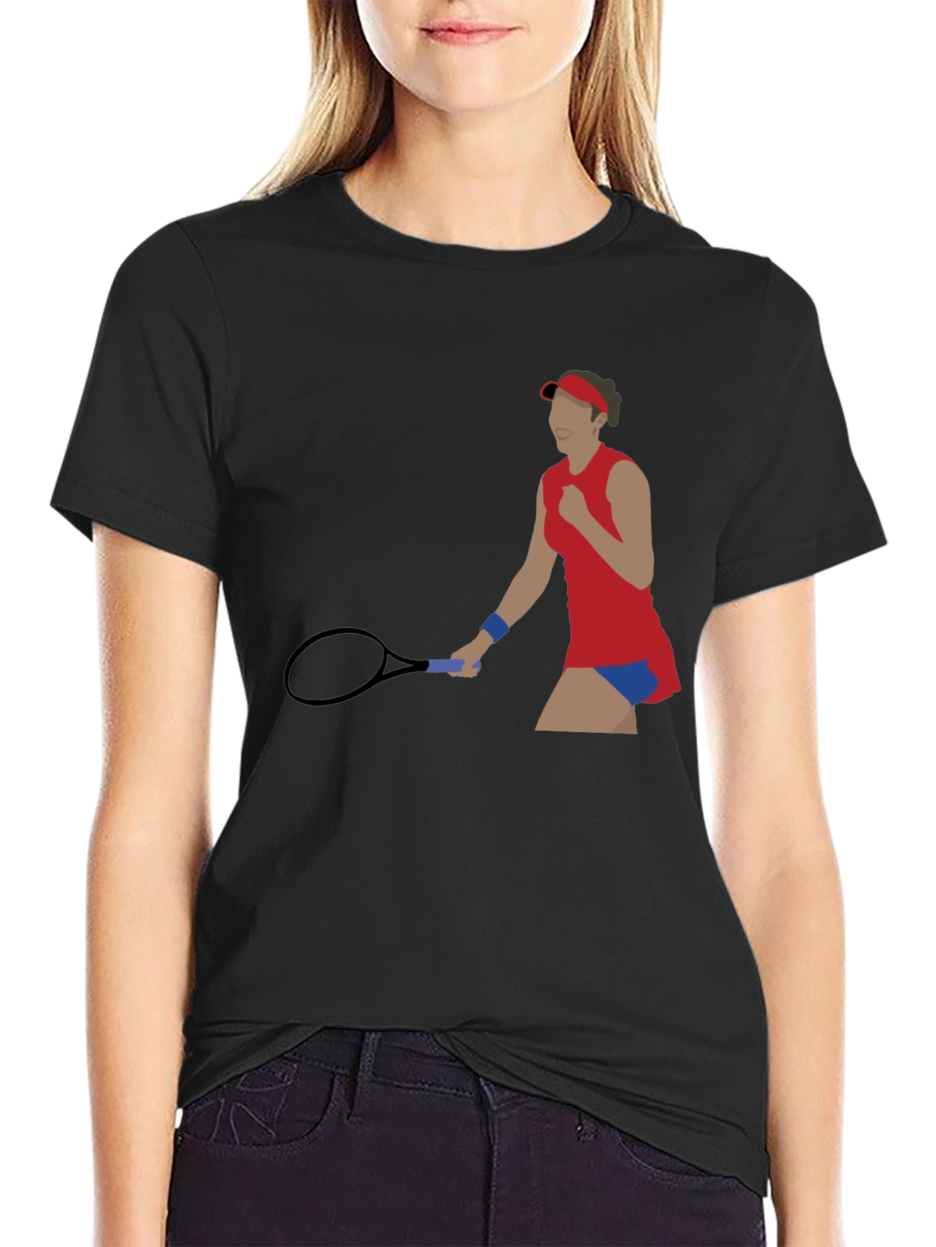 Tennis Player Graphic T-Shirt