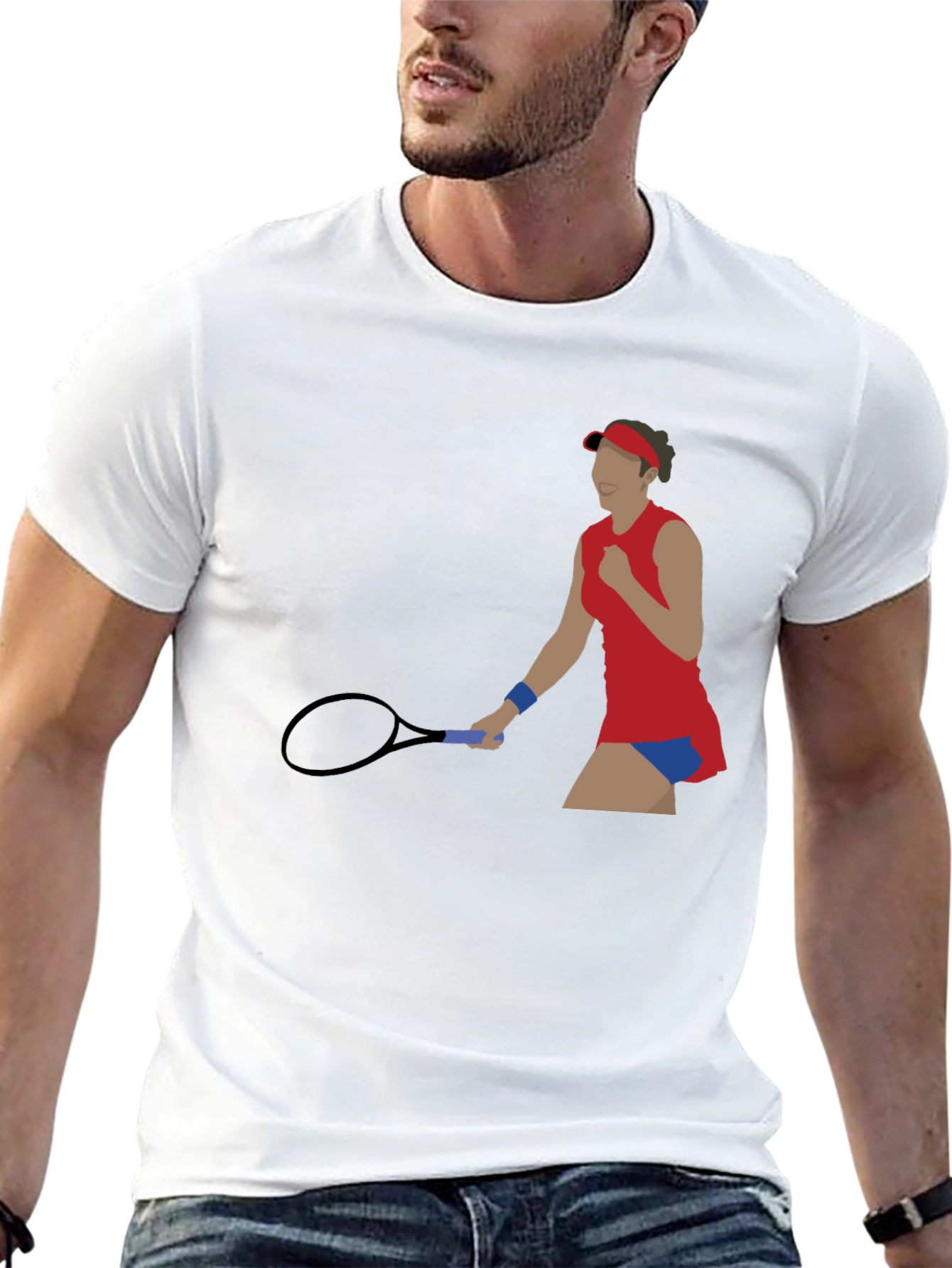 Tennis Player Graphic T-Shirt
