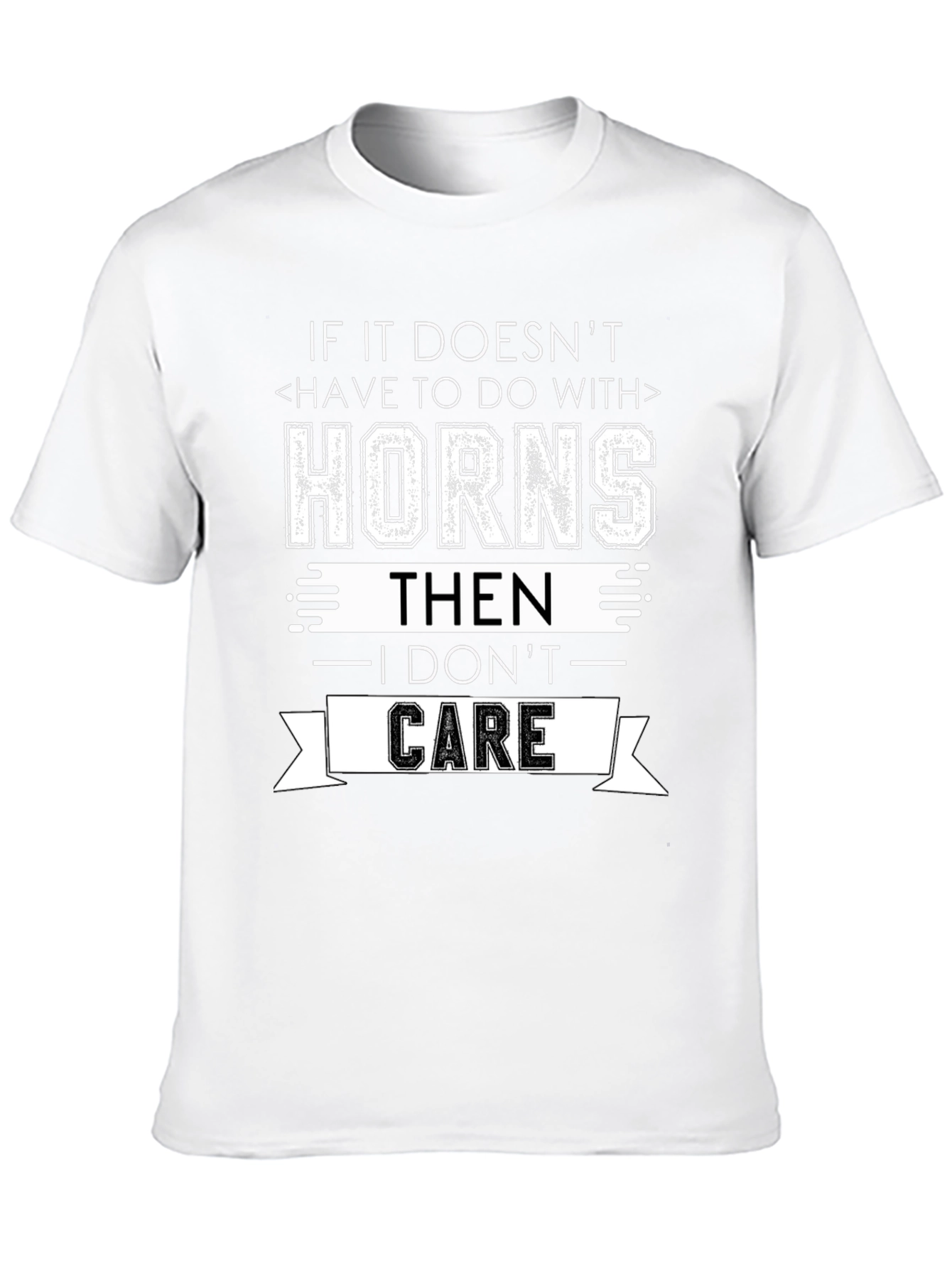 Horns Graphic T-Shirt - Funny Statement Tee