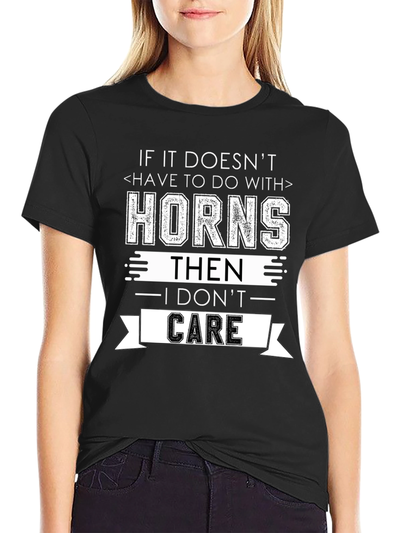 Horns Graphic T-Shirt - Funny Statement Tee