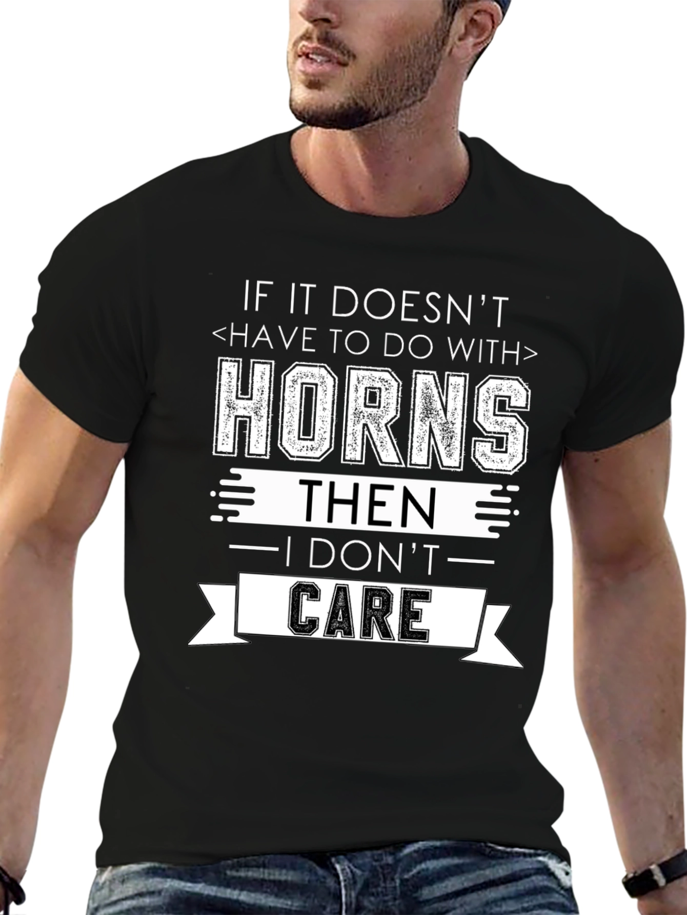 Horns Graphic T-Shirt - Funny Statement Tee