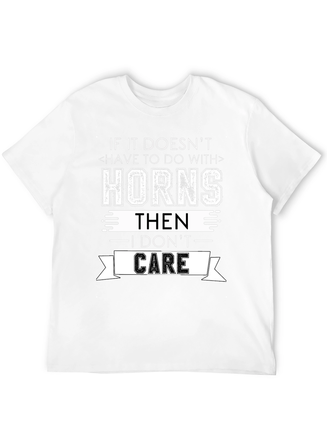Horns Graphic T-Shirt - Funny Statement Tee
