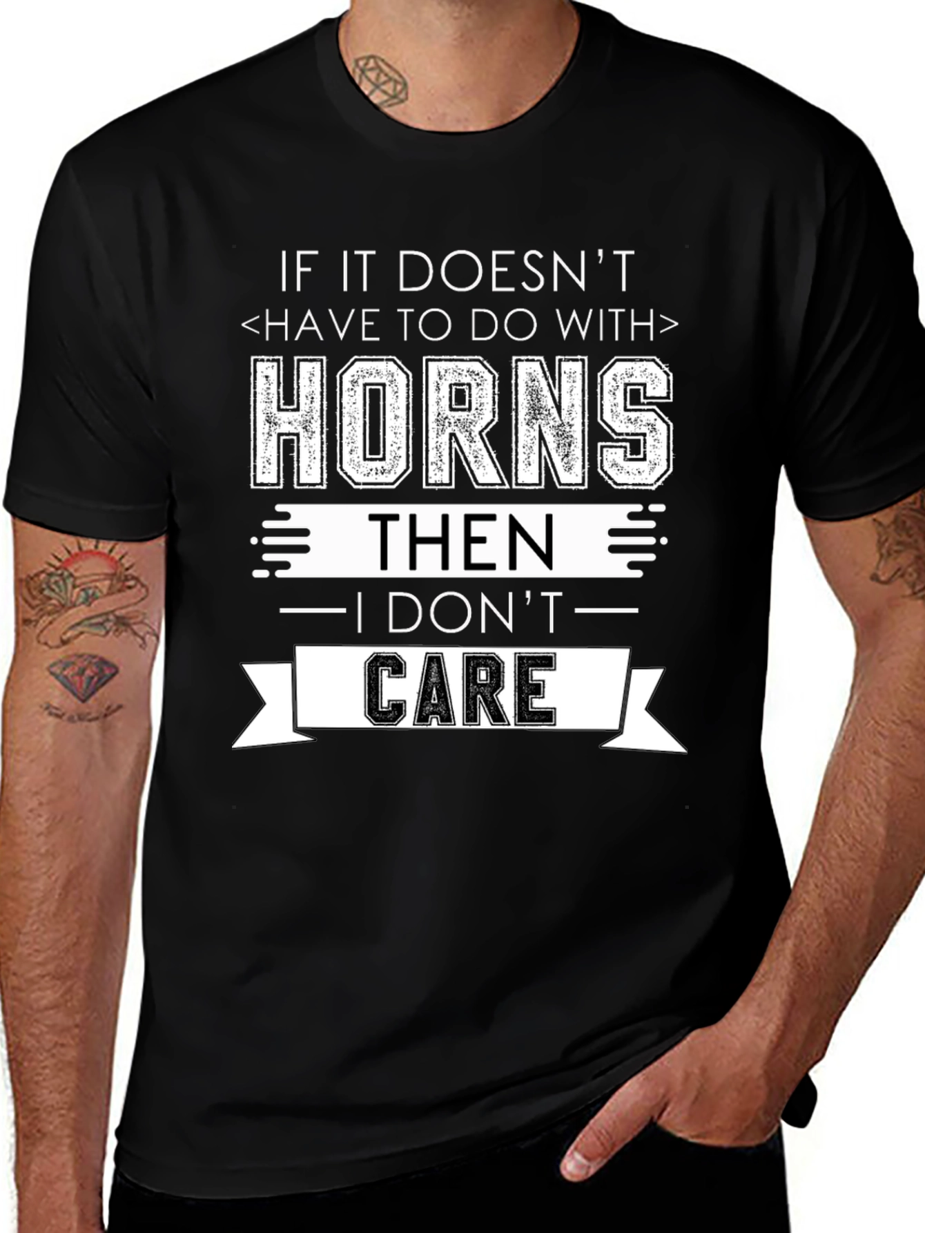 Horns Graphic T-Shirt - Funny Statement Tee