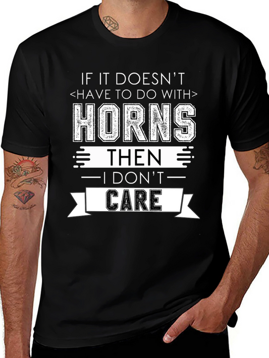 Horns Graphic T-Shirt - Funny Statement Tee