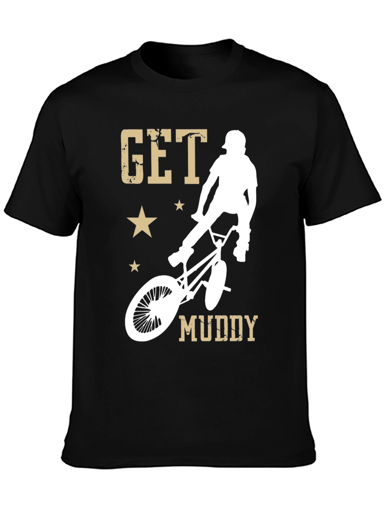 Get Muddy BMX Rider Graphic T-Shirt